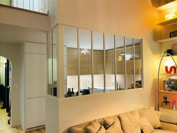 Verrière acier pose en tunnel