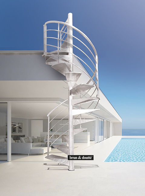 OSLO escalier hélicoïdal adaptable d'extérieur
